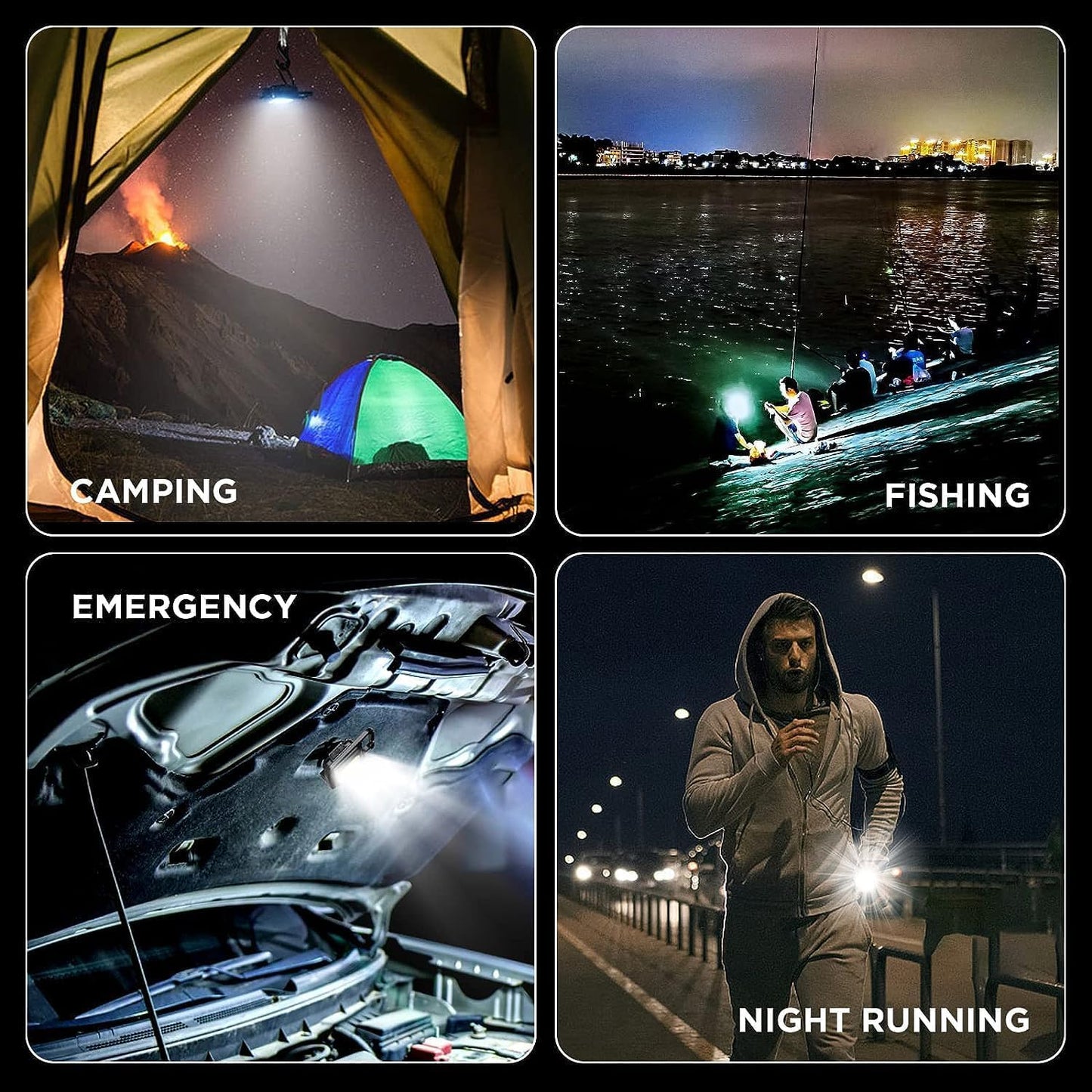 Rossetta Pack of 1 Led Rechargeable Keychain Light | Emergency Flash, Mini Torch Rechargeable, Portable COB Light for Pocket, Camping, Outdoor, Tent with Bottle Opener - Magnet Base - 800 Lumens