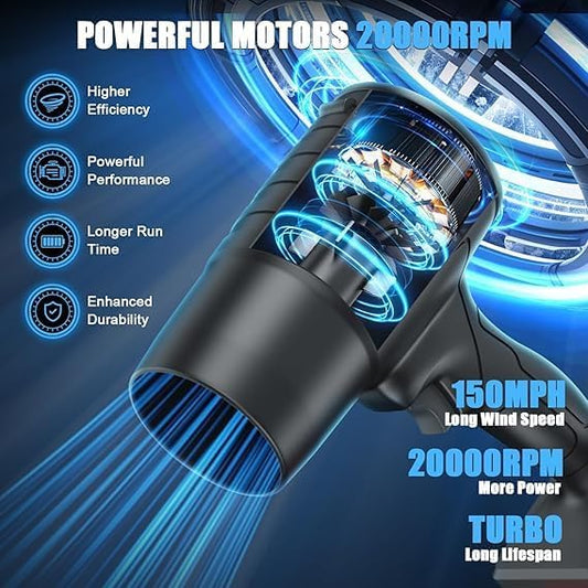 Turbo Glass Car Blower | Turbo Dry Car Dryer | Portable Cordless Car Dryer | Handheld Cordless Blower| Handheld Electric Portable Air Blower | Multipurpose Air Blower