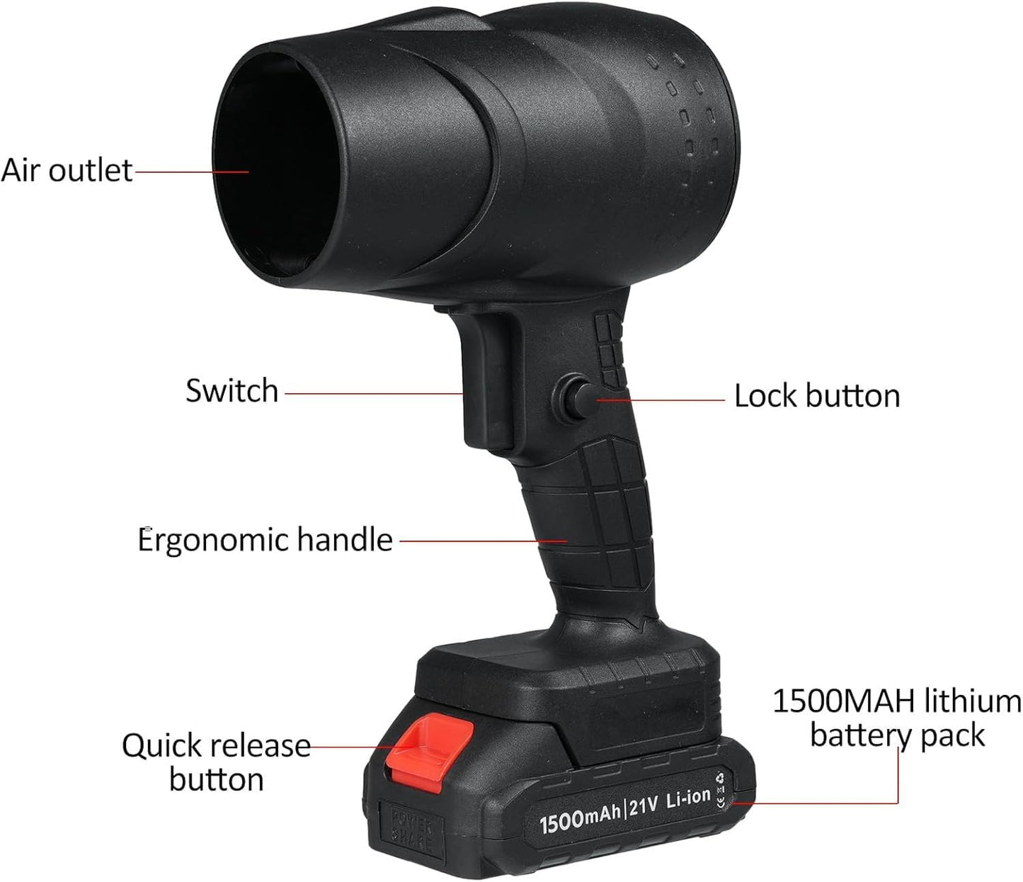 Turbo Glass Car Blower | Turbo Dry Car Dryer | Portable Cordless Car Dryer | Handheld Cordless Blower| Handheld Electric Portable Air Blower | Multipurpose Air Blower